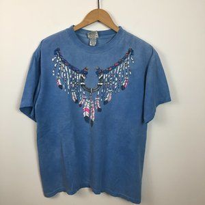 Vintage - Ragtops Premium - Native American Feather Art Tee T-Shirt Size M